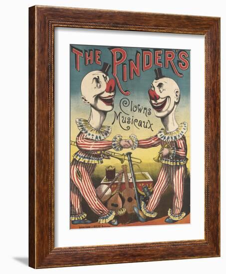 The Pinder's : clowns musiciens-null-Framed Giclee Print