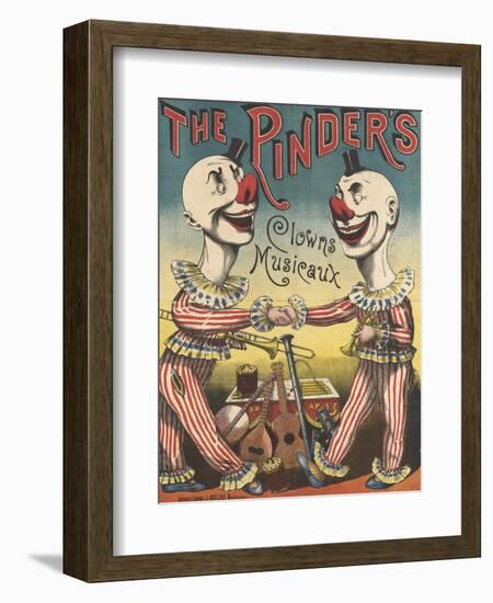 The Pinder's : clowns musiciens-null-Framed Giclee Print