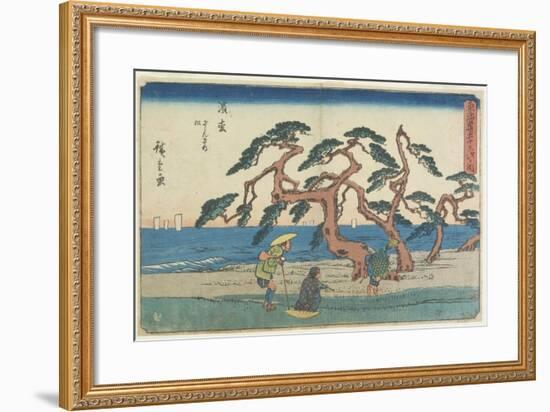The Pine Field in Hamamatsu, 1841-1842-Utagawa Hiroshige-Framed Giclee Print