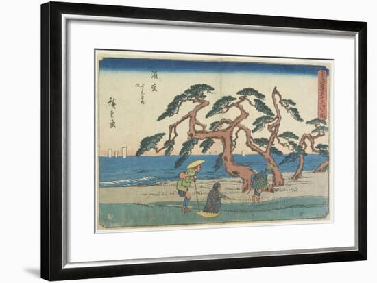 The Pine Field in Hamamatsu, 1841-1842-Utagawa Hiroshige-Framed Giclee Print