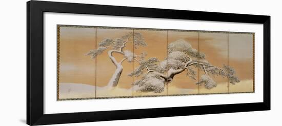 The Pines under Snow-Maruyama Okyo-Framed Giclee Print