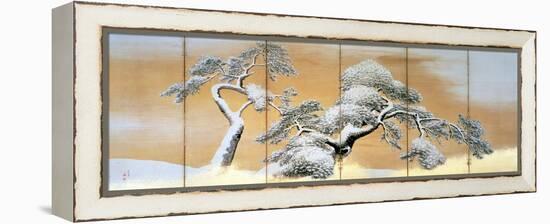 The Pines under Snow-Maruyama Okyo-Framed Premier Image Canvas