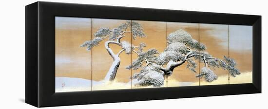 The Pines under Snow-Maruyama Okyo-Framed Premier Image Canvas