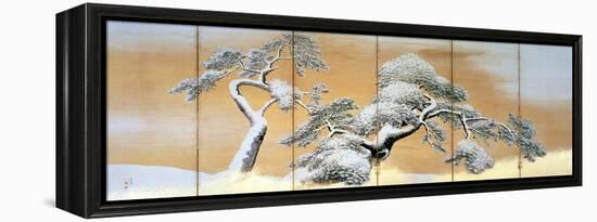 The Pines under Snow-Maruyama Okyo-Framed Premier Image Canvas