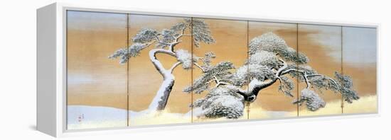 The Pines under Snow-Maruyama Okyo-Framed Premier Image Canvas