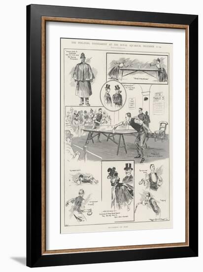 The Ping-Pong Tournament at the Royal Aquarium, 11-14 December-Ralph Cleaver-Framed Giclee Print