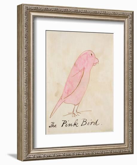 The Pink Bird, from 'sixteen Drawings of Comic Birds'-Edward Lear-Framed Giclee Print