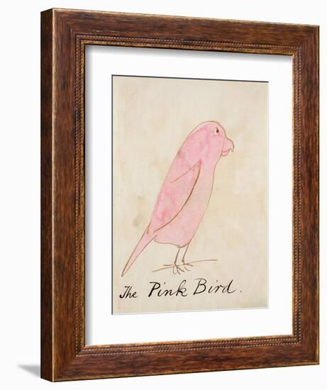 The Pink Bird, from 'sixteen Drawings of Comic Birds'-Edward Lear-Framed Giclee Print