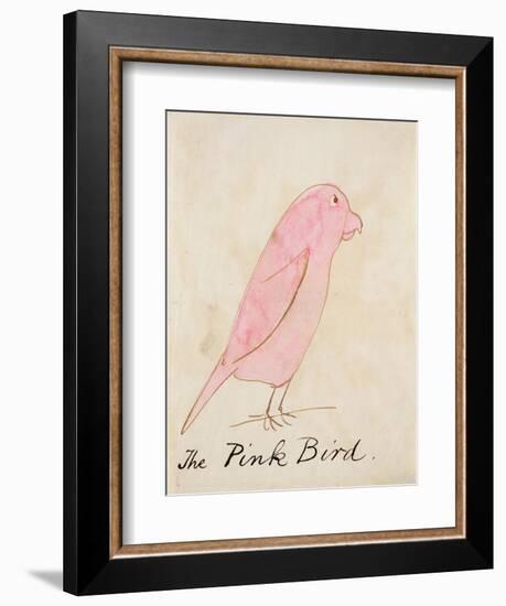 The Pink Bird, from 'sixteen Drawings of Comic Birds'-Edward Lear-Framed Giclee Print