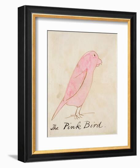 The Pink Bird, from 'sixteen Drawings of Comic Birds'-Edward Lear-Framed Giclee Print