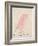 The Pink Bird, from 'sixteen Drawings of Comic Birds'-Edward Lear-Framed Giclee Print