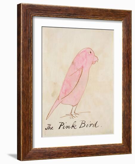 The Pink Bird, from 'sixteen Drawings of Comic Birds'-Edward Lear-Framed Giclee Print