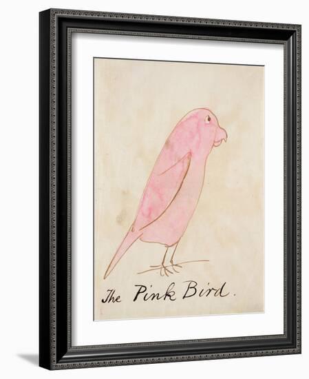 The Pink Bird, from 'sixteen Drawings of Comic Birds'-Edward Lear-Framed Giclee Print