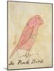 The Pink Bird-Edward Lear-Mounted Giclee Print