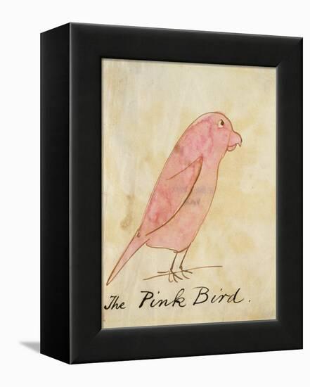 The Pink Bird-Edward Lear-Framed Premier Image Canvas