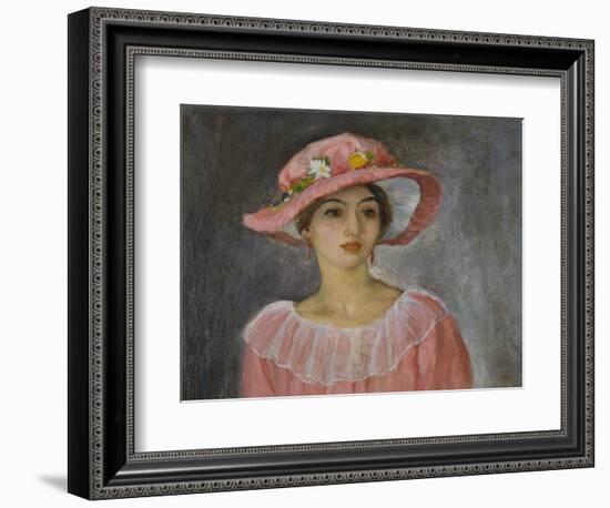 The Pink Hat; Le Chapeau Rose-Henri Lebasque-Framed Giclee Print