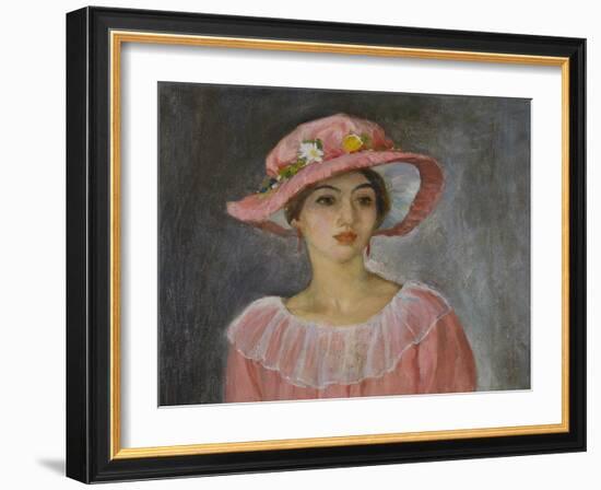 The Pink Hat; Le Chapeau Rose-Henri Lebasque-Framed Giclee Print