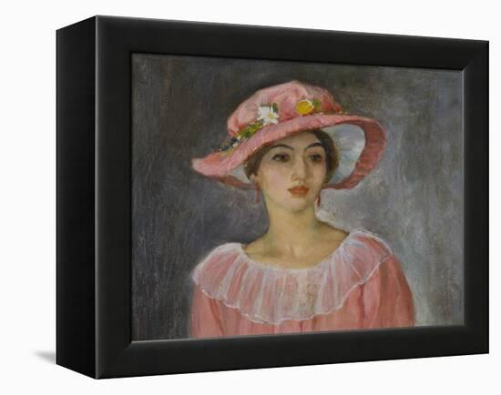 The Pink Hat; Le Chapeau Rose-Henri Lebasque-Framed Premier Image Canvas