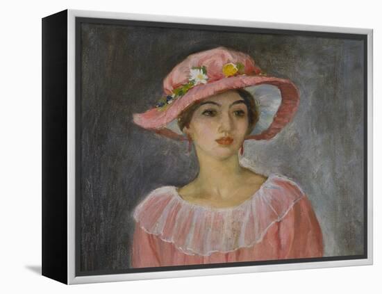 The Pink Hat; Le Chapeau Rose-Henri Lebasque-Framed Premier Image Canvas