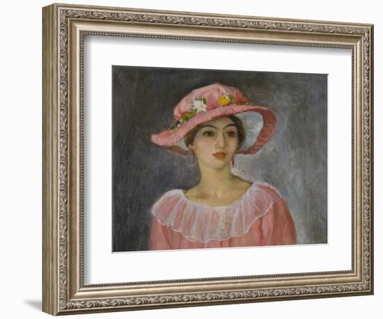 The Pink Hat; Le Chapeau Rose-Henri Lebasque-Framed Giclee Print