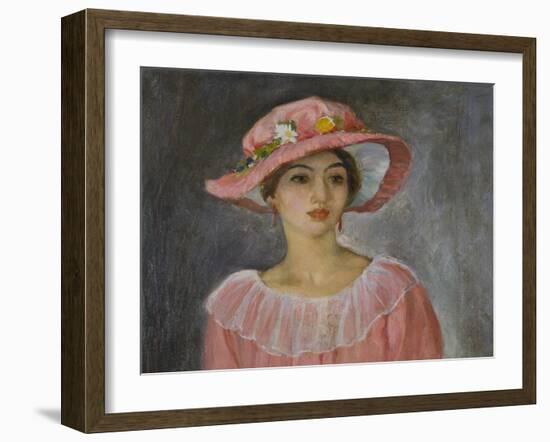 The Pink Hat; Le Chapeau Rose-Henri Lebasque-Framed Giclee Print