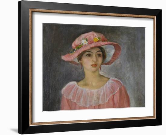 The Pink Hat; Le Chapeau Rose-Henri Lebasque-Framed Giclee Print