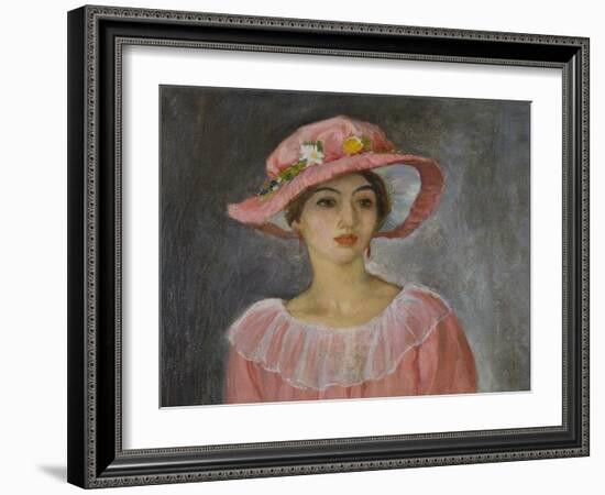 The Pink Hat; Le Chapeau Rose-Henri Lebasque-Framed Giclee Print