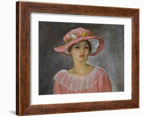 The Pink Hat-Henri Lebasque-Framed Giclee Print