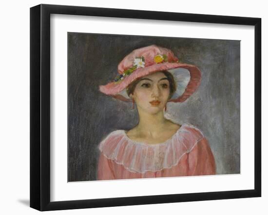 The Pink Hat-Henri Lebasque-Framed Giclee Print