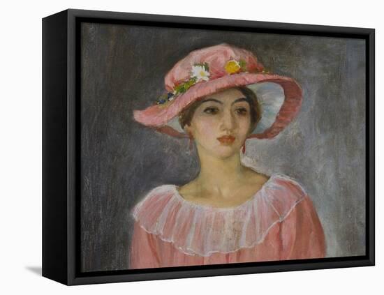 The Pink Hat-Henri Lebasque-Framed Premier Image Canvas