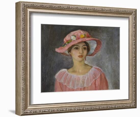 The Pink Hat-Henri Lebasque-Framed Giclee Print