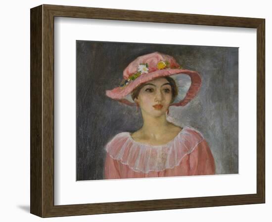 The Pink Hat-Henri Lebasque-Framed Giclee Print