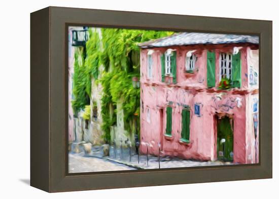 The Pink House - In the Style of Oil Painting-Philippe Hugonnard-Framed Premier Image Canvas