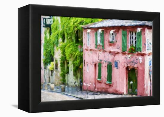 The Pink House - In the Style of Oil Painting-Philippe Hugonnard-Framed Premier Image Canvas