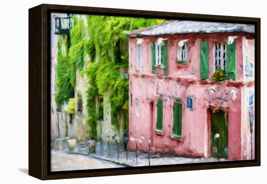 The Pink House - In the Style of Oil Painting-Philippe Hugonnard-Framed Premier Image Canvas