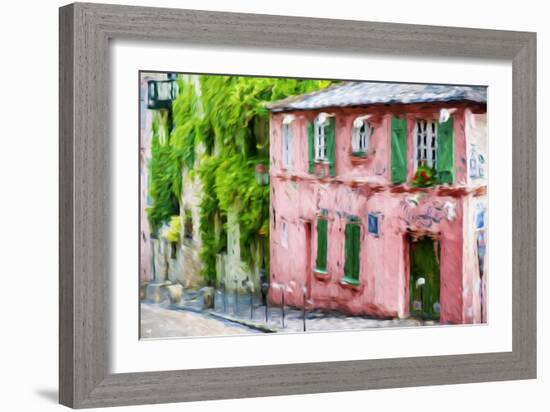 The Pink House - In the Style of Oil Painting-Philippe Hugonnard-Framed Giclee Print