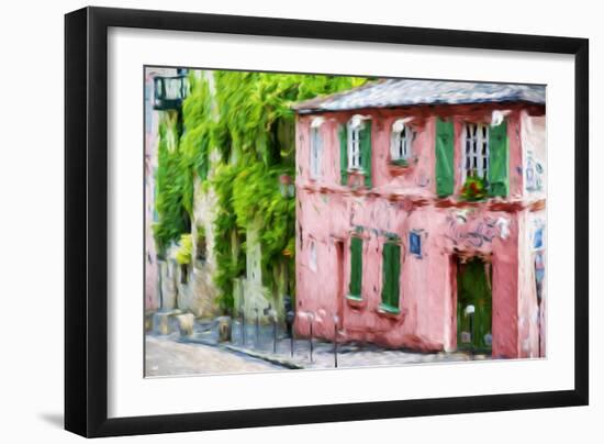 The Pink House - In the Style of Oil Painting-Philippe Hugonnard-Framed Giclee Print