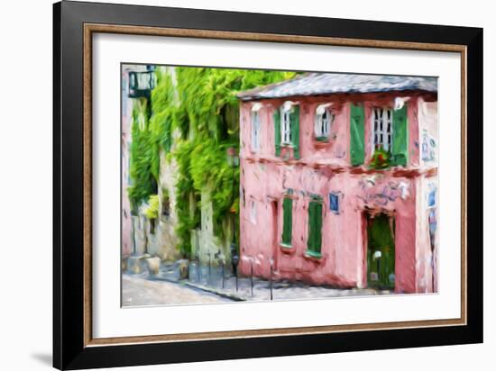 The Pink House - In the Style of Oil Painting-Philippe Hugonnard-Framed Giclee Print