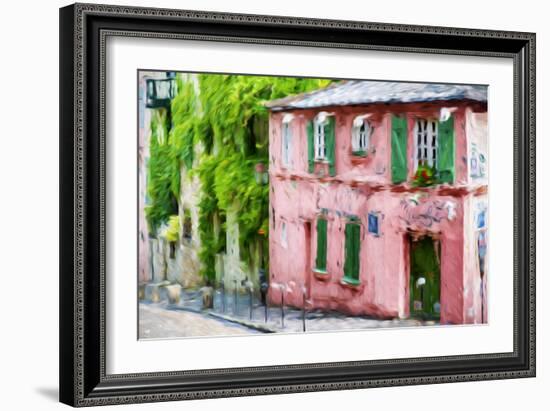 The Pink House - In the Style of Oil Painting-Philippe Hugonnard-Framed Giclee Print