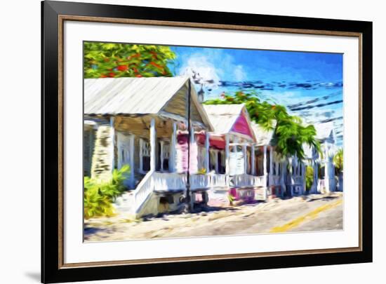 The Pink House - In the Style of Oil Painting-Philippe Hugonnard-Framed Giclee Print