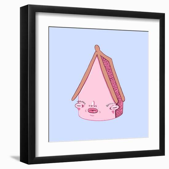 The Pink House-Danielle O'Malley-Framed Art Print