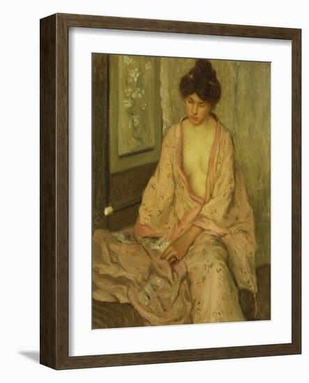 The Pink Kimono-Frederick Carl Frieseke-Framed Giclee Print