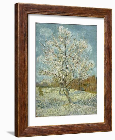 The Pink Peach Tree. Arles, April-May 1888-Vincent van Gogh-Framed Giclee Print