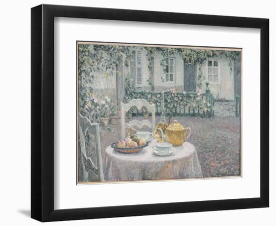 The Pink Tablecloth, 1924 (Oil on Canvas)-Henri Eugene Augustin Le Sidaner-Framed Giclee Print