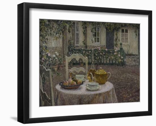 The Pink Tablecloth; La Nappe Rose-Henri Eugene Augustin Le Sidaner-Framed Giclee Print