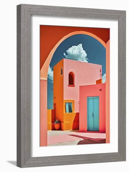 The Pink Village-Treechild-Framed Giclee Print