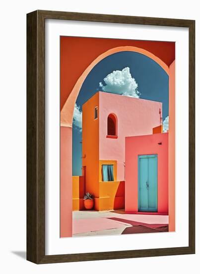 The Pink Village-Treechild-Framed Giclee Print