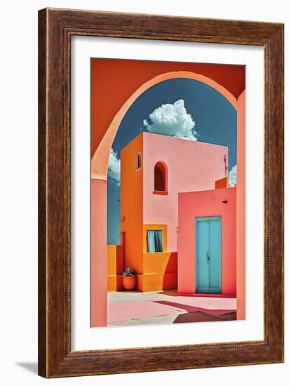 The Pink Village-Treechild-Framed Giclee Print