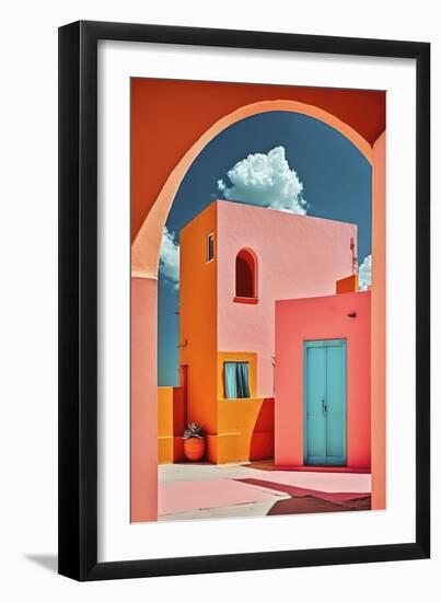 The Pink Village-Treechild-Framed Giclee Print