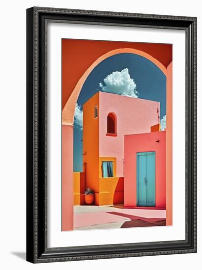 The Pink Village-Treechild-Framed Giclee Print